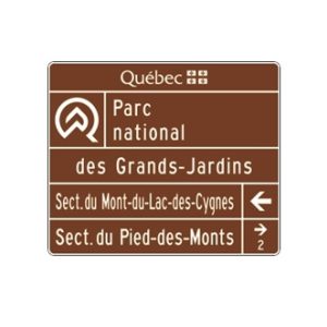 Acheminement vers deux secteurs d'un parc provincial