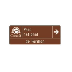Entrée d'un parc national (avec direction)