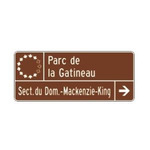 Acheminement vers un secteur d'un parc fédéral