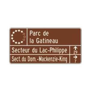 Acheminement vers deux secteurs d'un parc fédéral