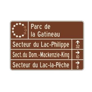 Acheminement vers trois secteurs d'un parc fédéral