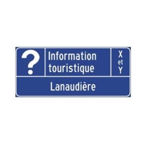 Poste d'information touristique régional avec distances