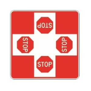 Panonceau Stop 4 voies