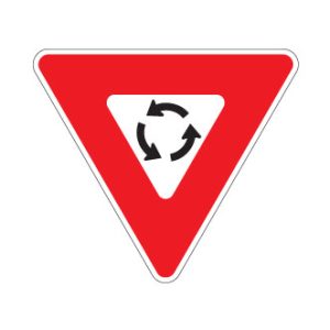 Cédez le passage à un carrefour giratoire