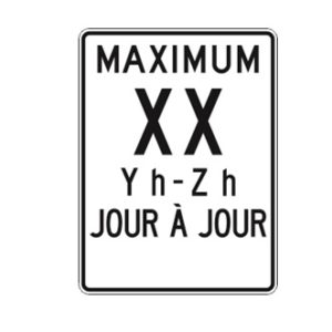 Limite de vitesse: maximum et période