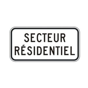 Panonceau Secteur résidentiel