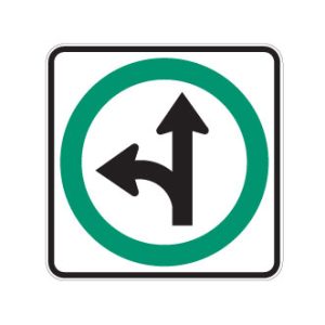 Obligation d'aller tout droit ou de tourner à gauche