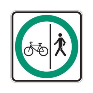 Trajet obligatoires séparés pour cyclistes et piétons