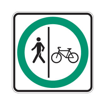 Trajet obligatoires séparés pour cyclistes et piétons