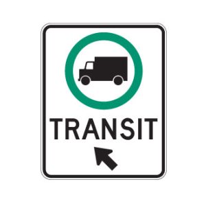 Obligation pour camions circulant en transit d'aller dans une direction