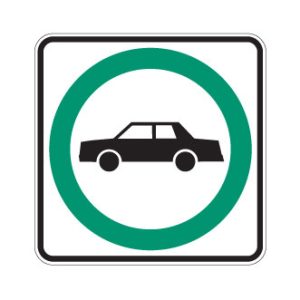 Trajet obligatoire pour automobiles