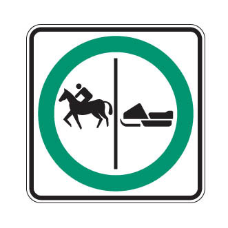 Trajet obligatoire séparé pour motoneigistes et cavaliers