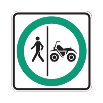 Trajet obligatoire séparé pour quads et piétons