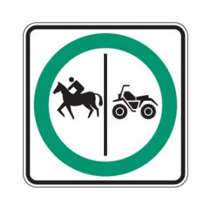 Trajet obligatoire séparé pour quads et cavaliers
