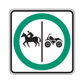 Trajet obligatoire séparé pour quads et cavaliers