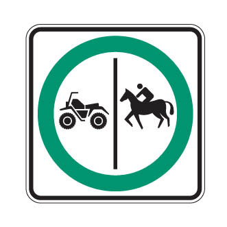 Trajet obligatoire séparé pour quads et cavaliers