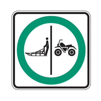 Trajet obligatoire séparé pour quads et traîneaux à chiens