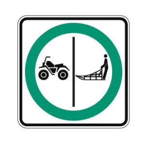 Trajet obligatoire séparé pour quads et traîneaux à chiens