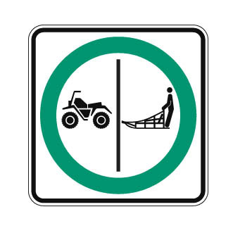 Trajet obligatoire séparé pour quads et traîneaux à chiens