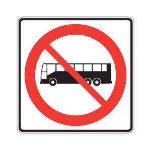 Accès interdit aux autobus interurbains