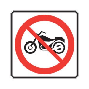 Accès interdit aux motocyclettes