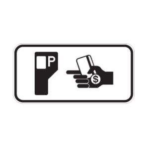 Panonceau horodateur de stationnement tarifé