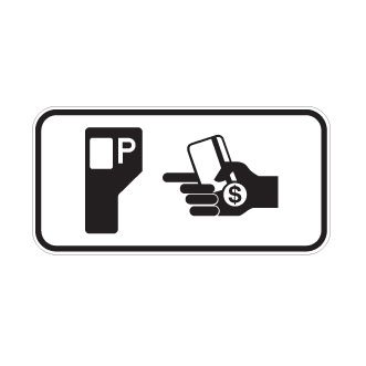 Panonceau horodateur de stationnement tarifé