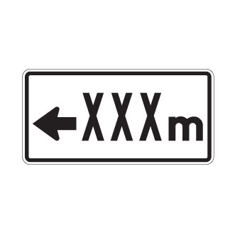 Panonceau de direction avec distance