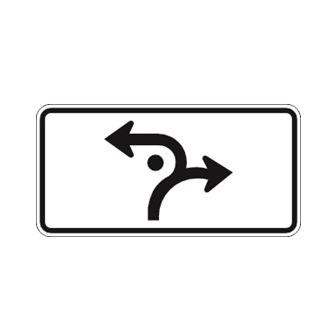 Flèche de direction à droite ou à gauche (carrefour giratoire)