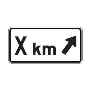 Panonceau de direction avec distance