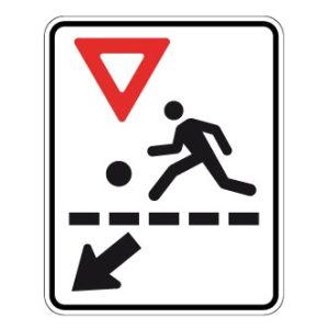 Passage pour enfants près d'un terrain de jeux