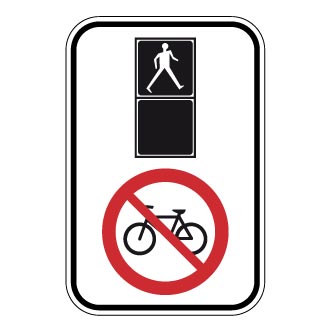 Interdiction pour les cyclistes de traverser à un feu pour piétons