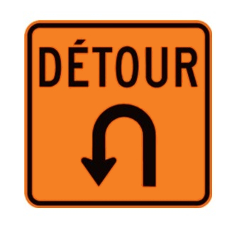 Détour : demi-tour à gauche