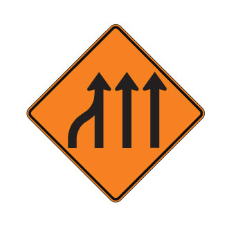 Fusion de 4 voies à 3 voies à droite