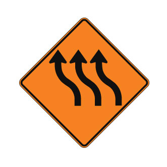 Déviation de 3 voies à gauche