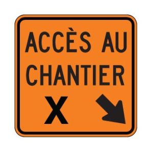 Accès au chantier, à droite