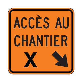 Accès au chantier, à droite
