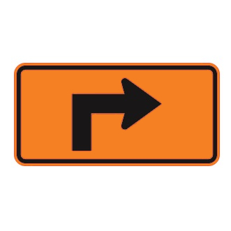 Panonceau de direction avancée à droite