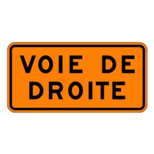 Panonceau Voie de droite